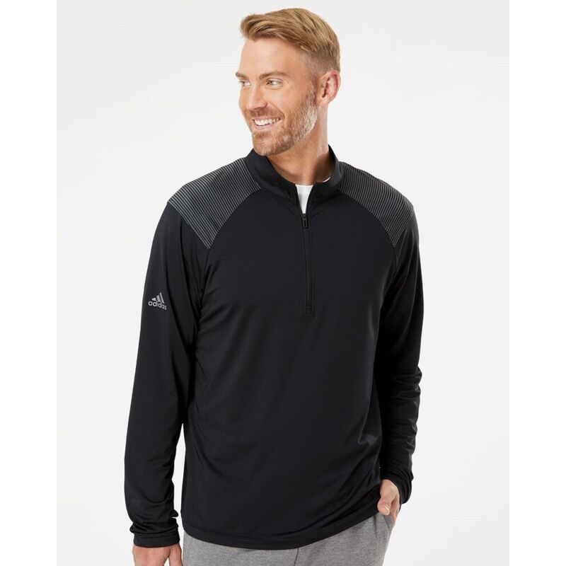 Men's Ultimate365 Lightweight Shoulder Stripe Quarter-Zip Pullover Thumbnail