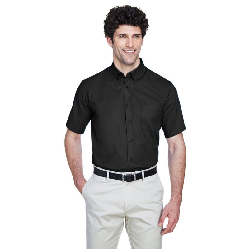 Men&#39;s Tall Optimum Short Sleeve Twill Dress Shirt Thumbnail