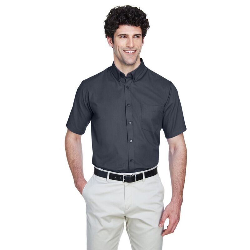 Men&#39;s Optimum Short Sleeve Twill Dress Shirt Thumbnail