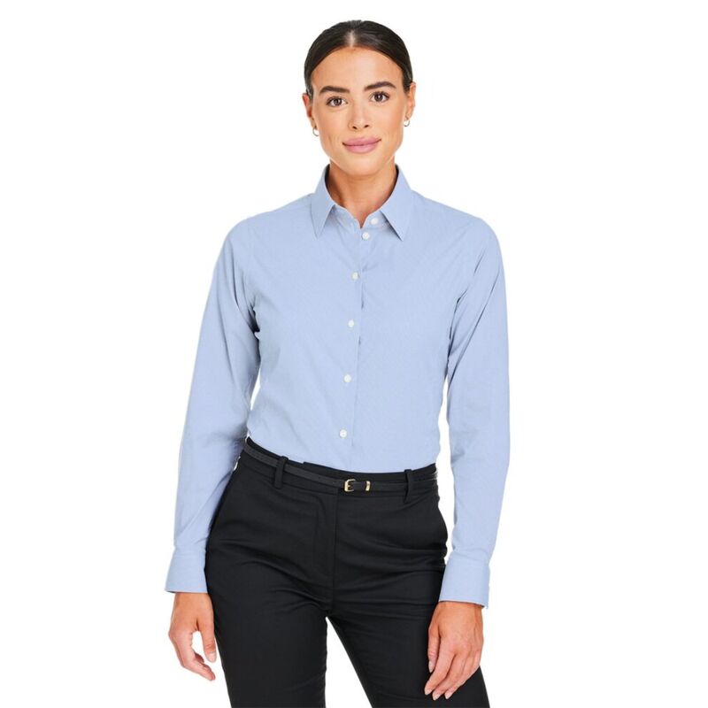 Women's CrownLux Performance® Microstripe Dress Shirt Thumbnail