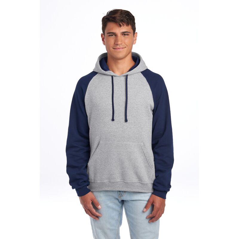 Unisex NuBlend ® Colorblock Raglan Hoodie Sweatshirt Thumbnail