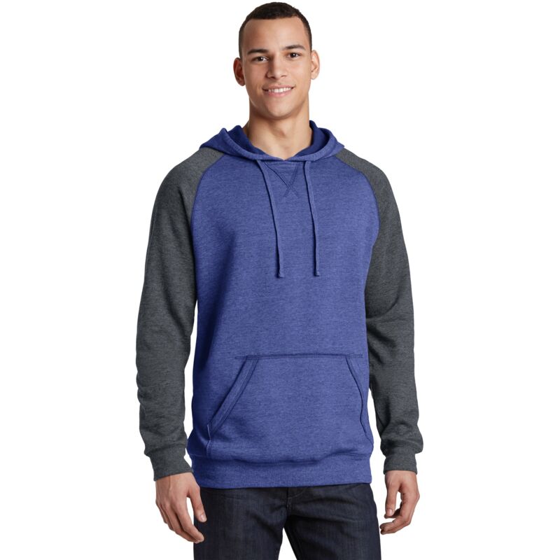 Young Mens Lightweight Fleece Raglan Hoodie Thumbnail