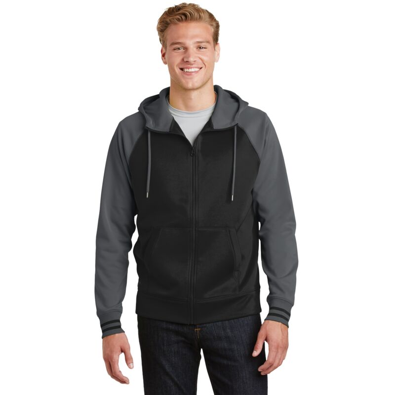 Sport Wick ® Varsity Fleece Full Zip Hooded Jacket Thumbnail