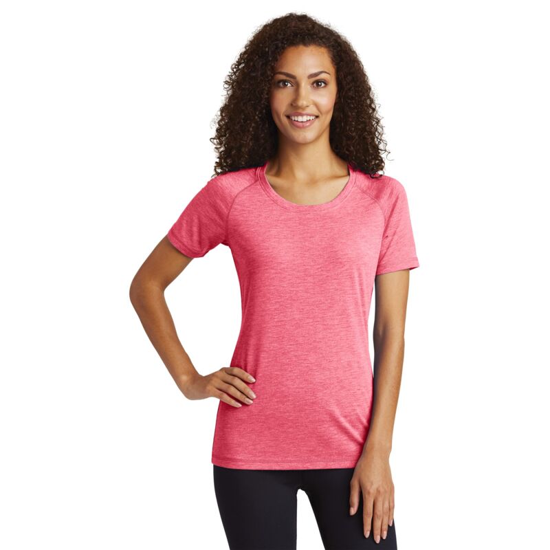 Women's PosiCharge ® Tri Blend Wicking Scoop Neck Raglan Tee Thumbnail
