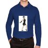 CrownLux Performance® Men's Plaited Long Sleeve Polo Thumbnail