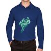 CrownLux Performance® Men's Plaited Long Sleeve Polo Thumbnail