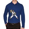 CrownLux Performance® Men's Plaited Long Sleeve Polo Thumbnail