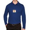 CrownLux Performance® Men's Plaited Long Sleeve Polo Thumbnail