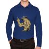 CrownLux Performance® Men's Plaited Long Sleeve Polo Thumbnail