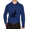 CrownLux Performance® Men's Plaited Long Sleeve Polo Thumbnail