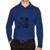 CrownLux Performance® Men's Plaited Long Sleeve Polo Thumbnail