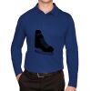 CrownLux Performance® Men's Plaited Long Sleeve Polo Thumbnail