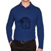 CrownLux Performance® Men's Plaited Long Sleeve Polo Thumbnail