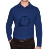 CrownLux Performance® Men's Plaited Long Sleeve Polo Thumbnail