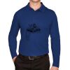 CrownLux Performance® Men's Plaited Long Sleeve Polo Thumbnail